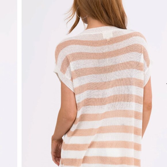 BiBi American Flag Print V-Neck Sleeveless Sweater Top Size XL picnic cookout - Picture 4 of 14